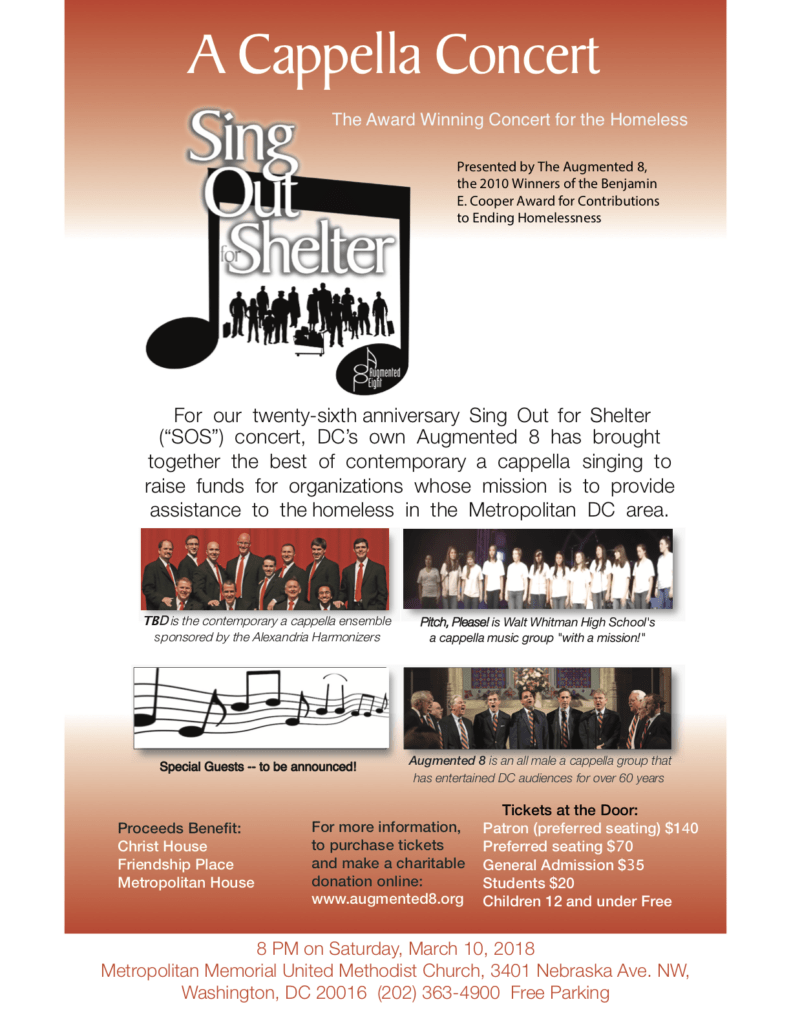 Sing Out for Shelter 2018